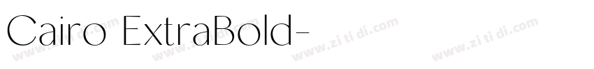 Cairo ExtraBold字体转换